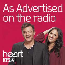 As advertised on the Radio